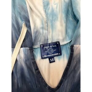 Puppie Love Striped Tie Dye Lounge Hoodie M Medium